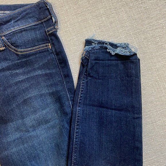 NEW Hollister High-Rise Advanced Stretch Skinny Crop Jeans Dark Wash - Picture 2 of 9